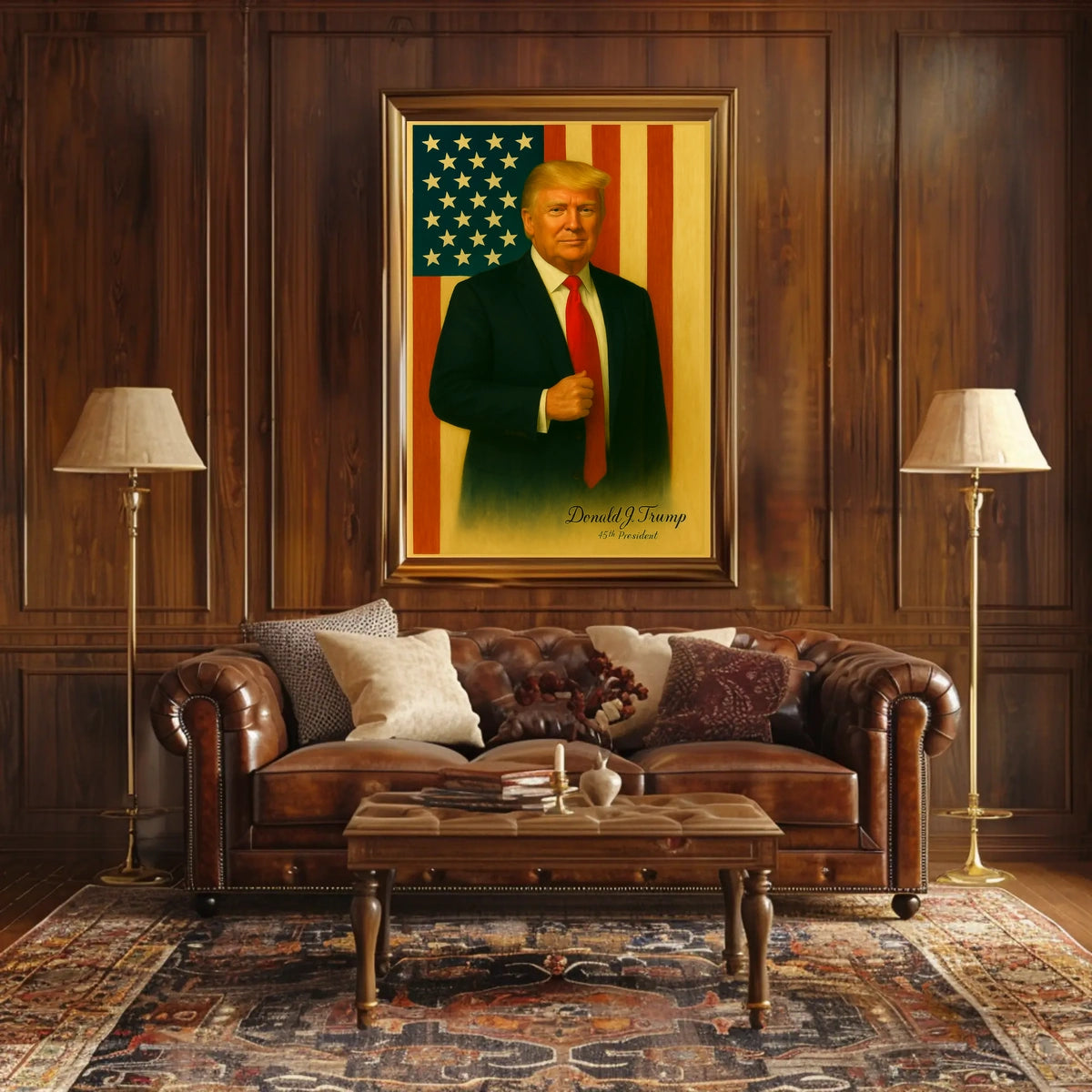 Donald Trump Guiding Light Nation Patriotism Leadership American Pride Cinematic Poster