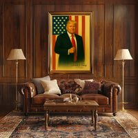 Donald Trump Guiding Light Nation Patriotism Leadership American Pride Cinematic Poster