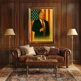 Donald Trump Guiding Light Nation Patriotism Leadership American Pride Cinematic Poster