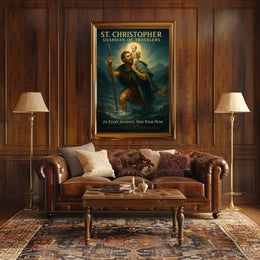 St. Christopher Guardian of Travelers Poster PosterGoat