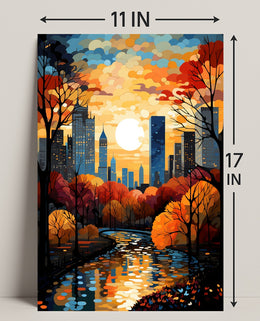 Autumn Cityscape Poster