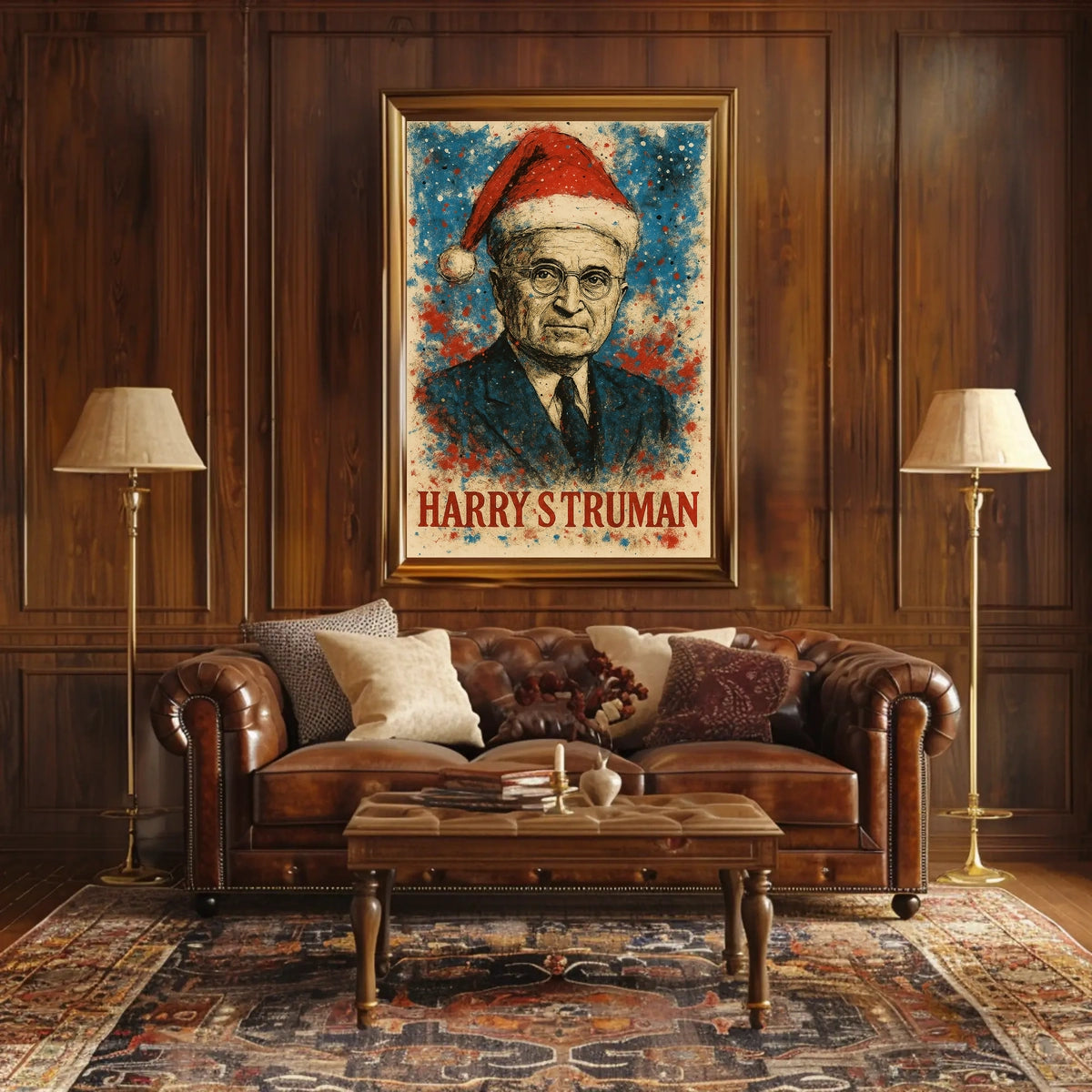 Harry S. Truman 33rd President of the United States Christmas SeriesPoster