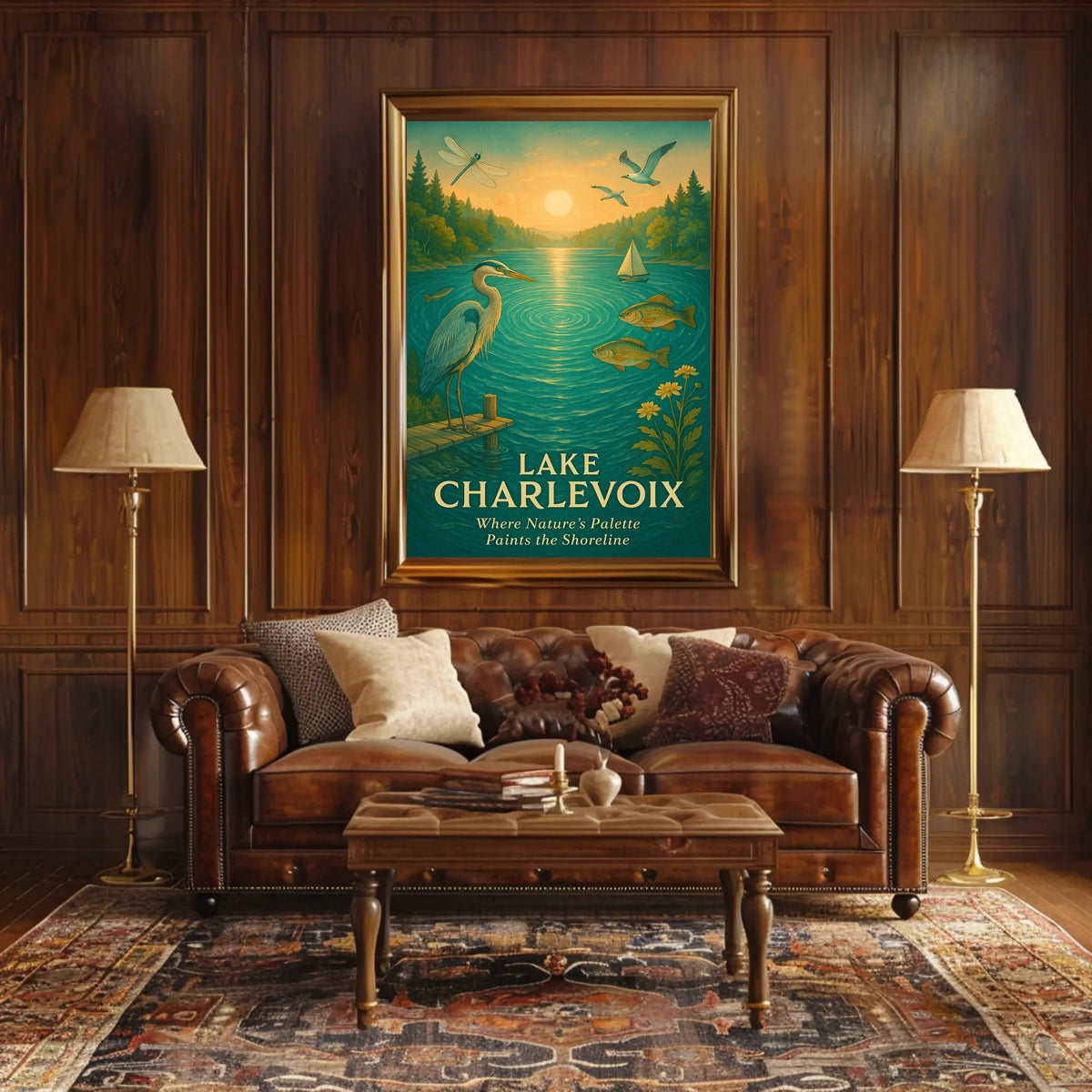 Lake Charlevoix Scenic Beauty Wall Art Travel Poster