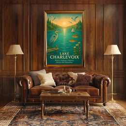 Lake Charlevoix Scenic Beauty Wall Art Travel Poster