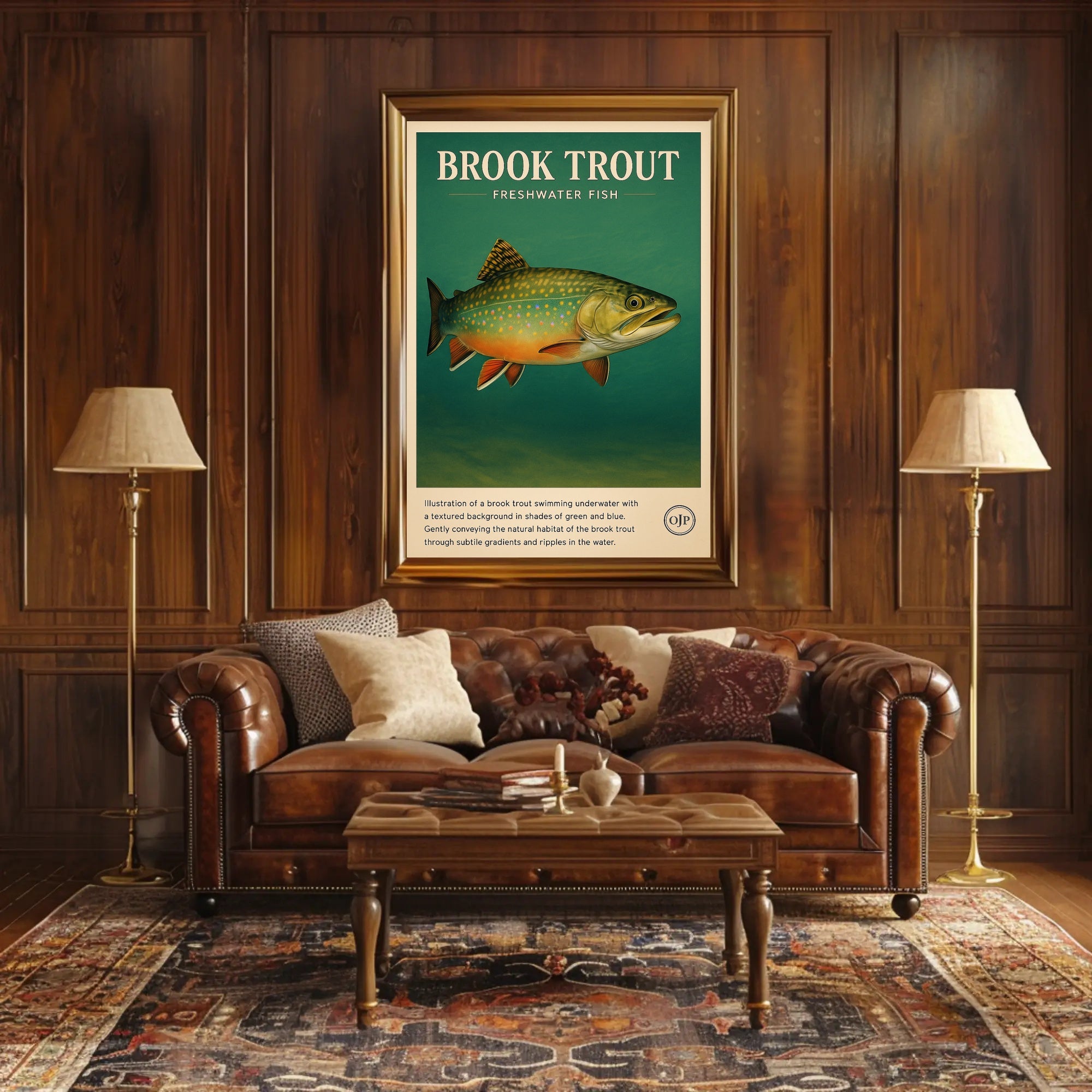 Brook Trout Freshwater Fish Poster PosterGoat
