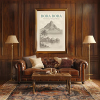 Bora Bora Vintage Travel Poster PosterGoat