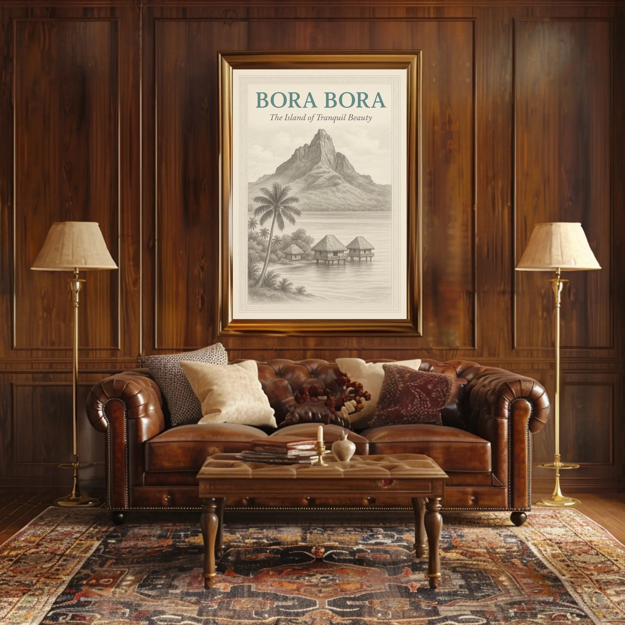 Bora Bora Vintage Travel Poster PosterGoat