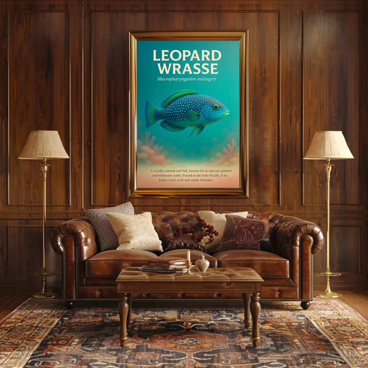 Leopard Wrasse A Vibrant Reef Poster