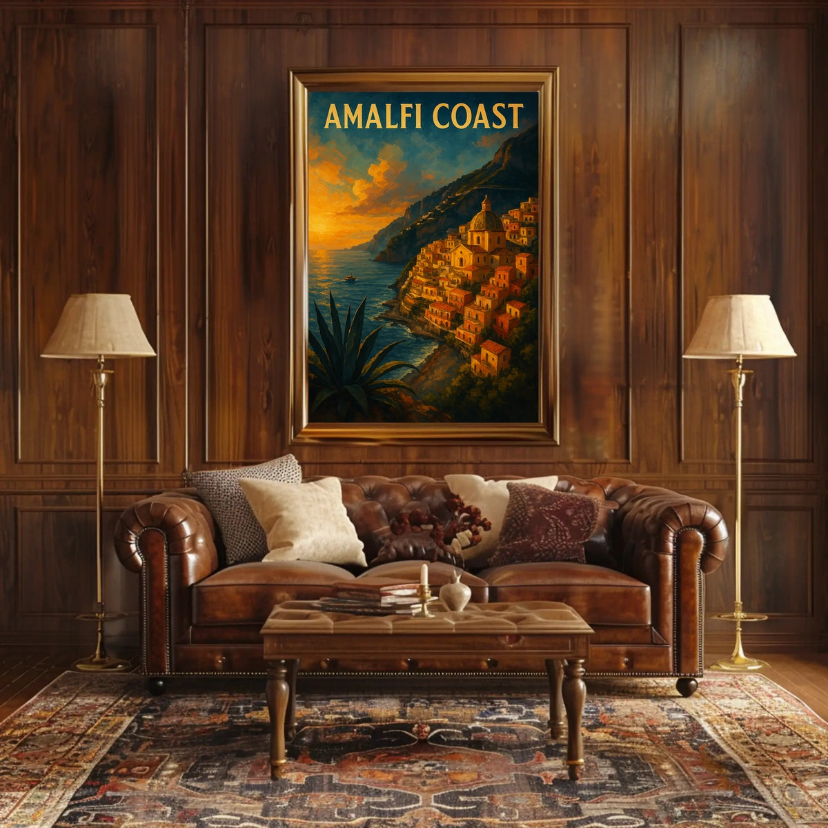 Amalfi Coast Serene Sunset Poster