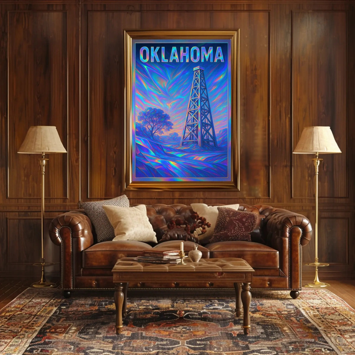 Oklahoma Oil Derrick Poster