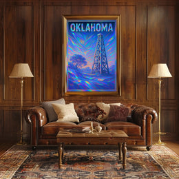 Oklahoma Oil Derrick Poster