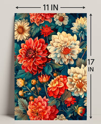 Vibrant Floral Garden Artistic Masterpiece Poster