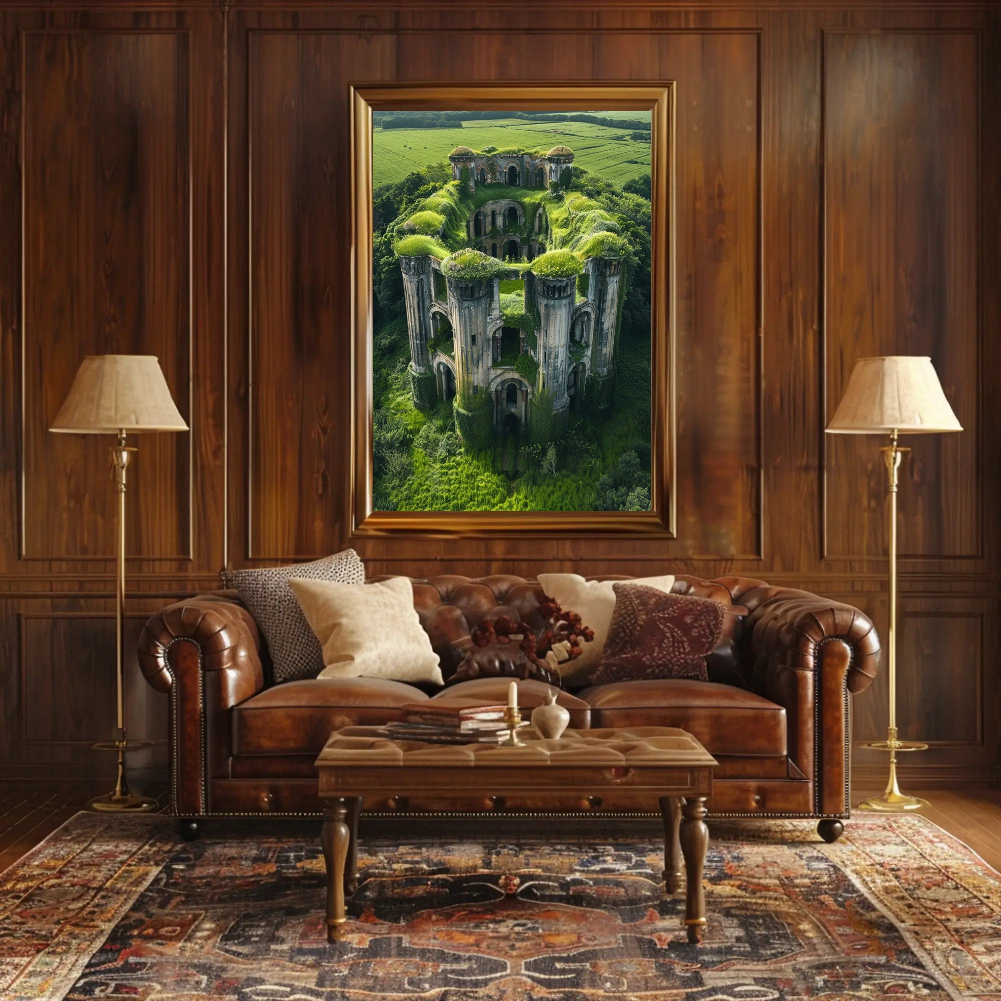 Ancient Fortress Ruins: Nature's Resilient Embrace Poster PosterGoat