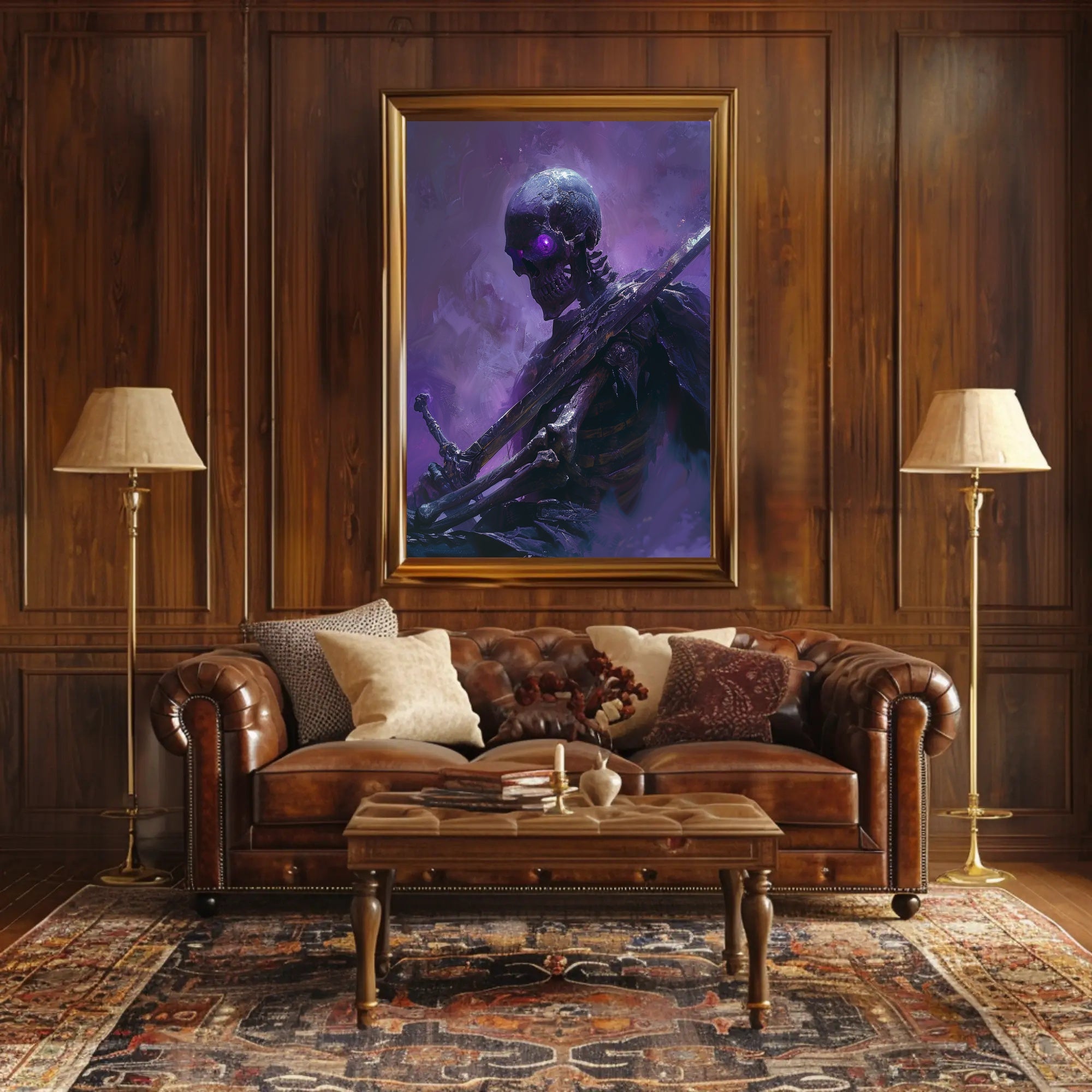 Skeleton Warrior Art: Dark Fantasy or Mythology Poster PosterGoat