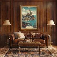 Enchanted Coastal Castle Poster