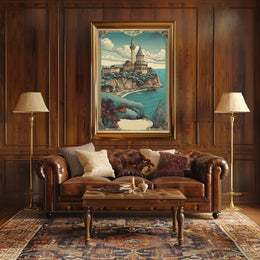 Enchanted Coastal Castle Poster