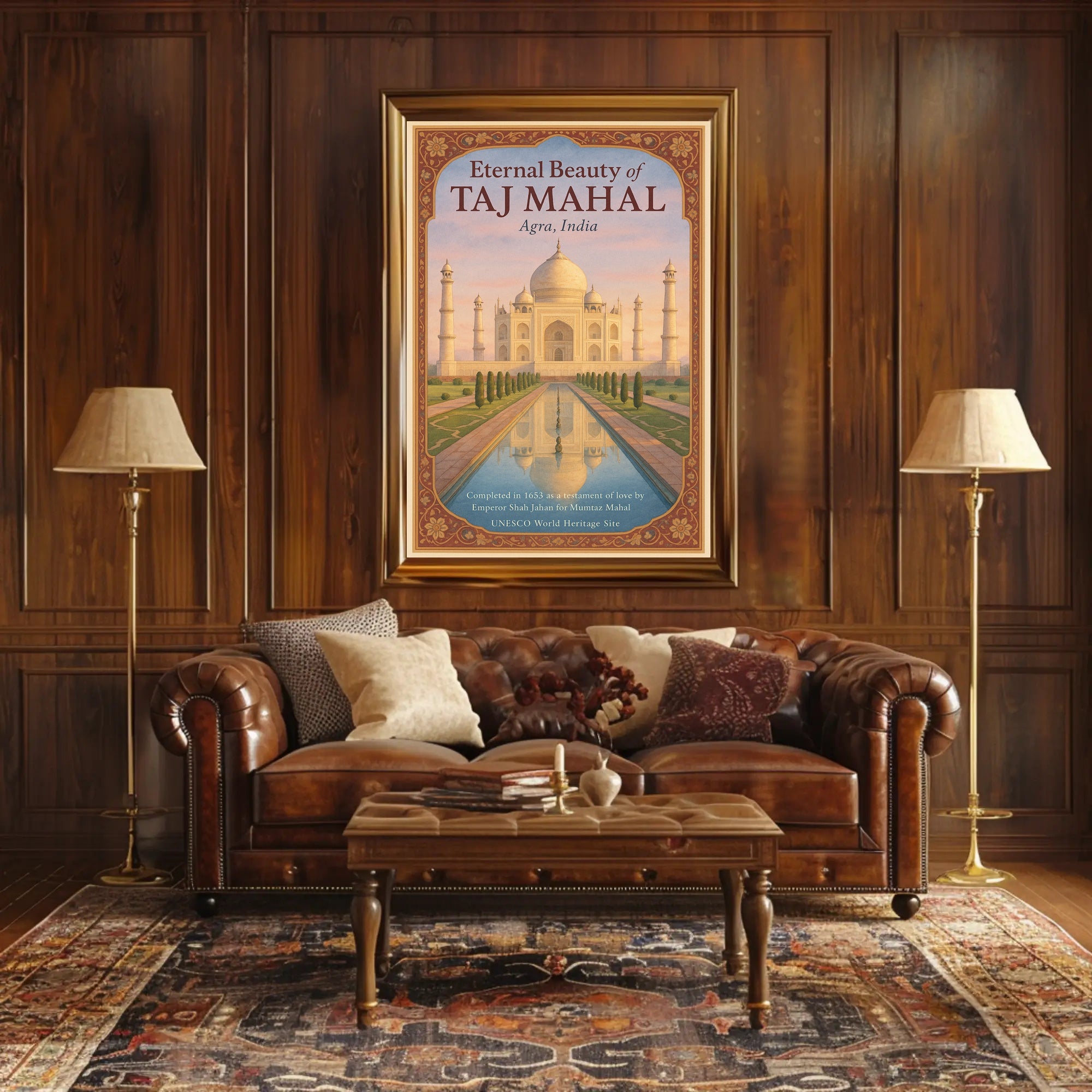 Eternal Beauty of the Taj Mahal Poster PosterGoat