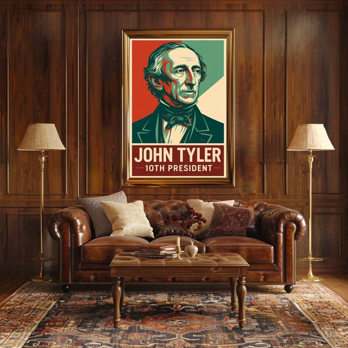 John Tyler 10th President Heritage Oil Painting Poster