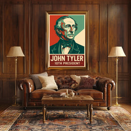 John Tyler 10th President Heritage Oil Painting Poster
