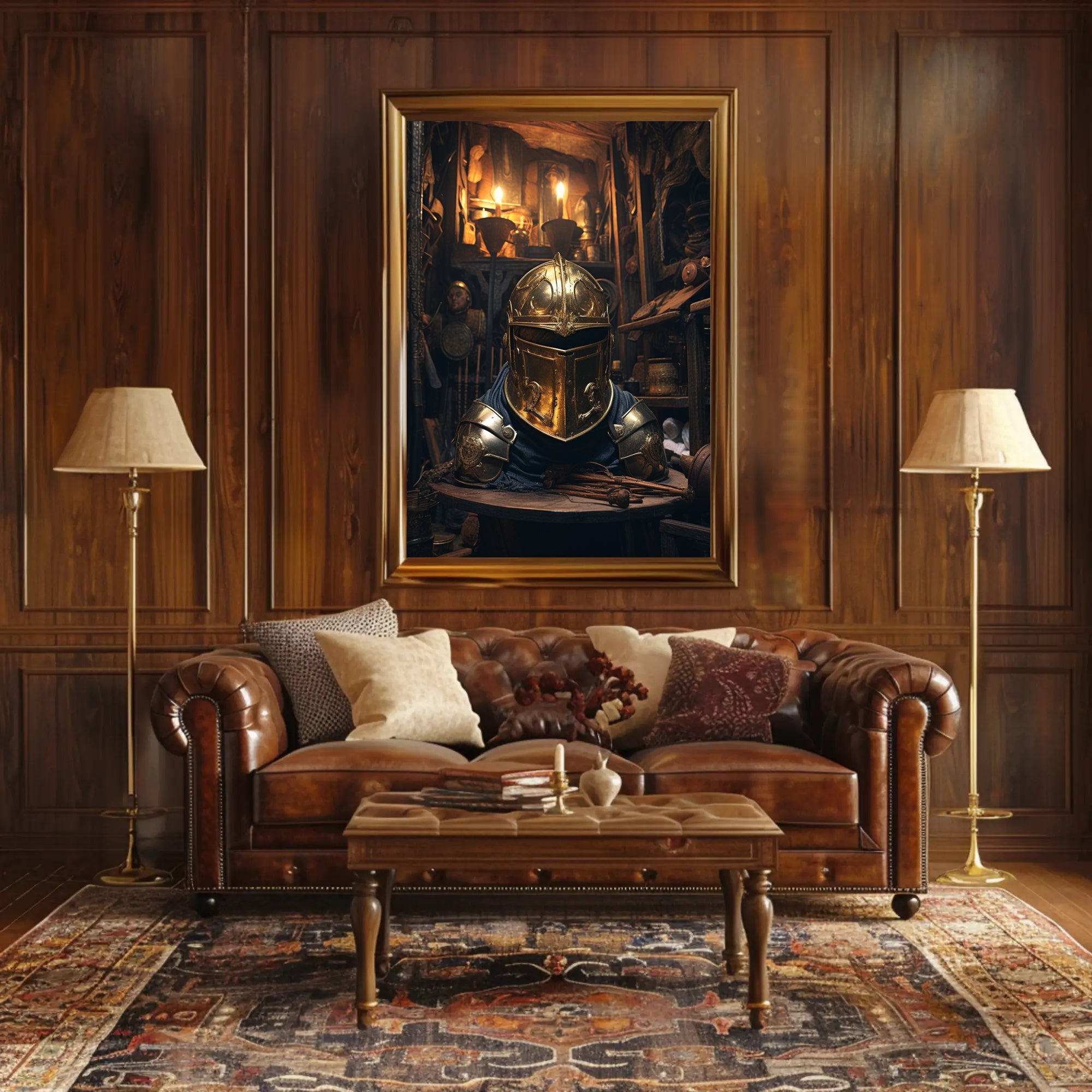 The Golden KnightS Helm Poster