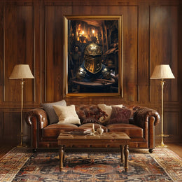 The Golden KnightS Helm Poster