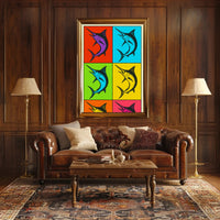 Vibrant Fish Pop Art Poster PosterGoat