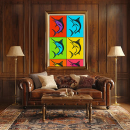 Vibrant Fish Pop Art Poster PosterGoat