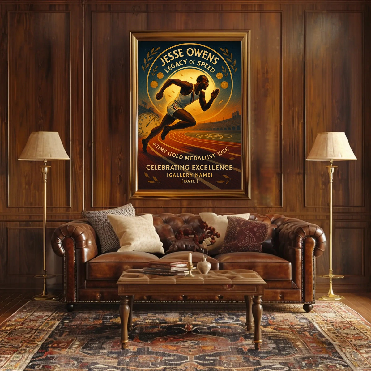 Olympic Legacy Vintage Sprinter Poster: Speed & Glory