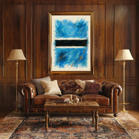 Abstract Blue And Black Composition Poster