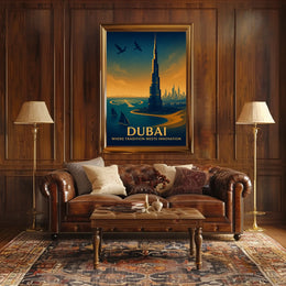 Dubai Where Tradition Meets Innovation Poster