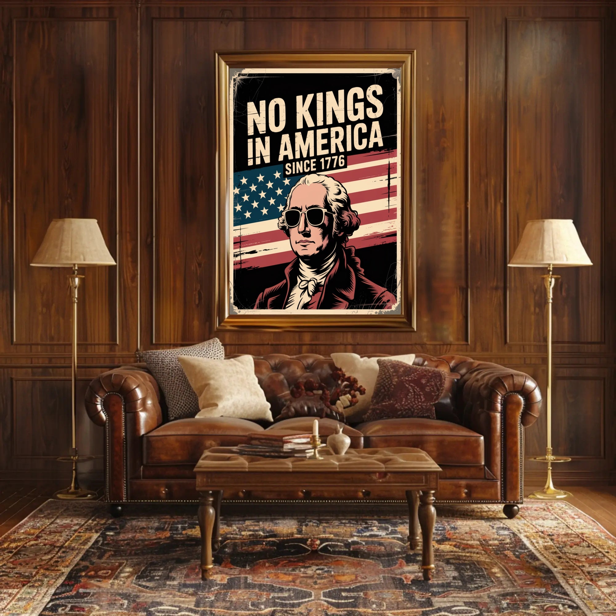 American Independence Retro Style Historical or Presidential Poster