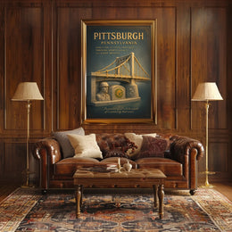 Pittsburgh A Legacy of Steel and Bridges Poster