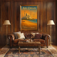 Abu Dhabi Travel Marvels: Discover Architectural Wonders Travel Poster