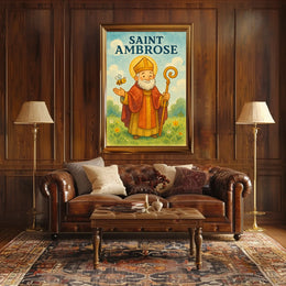 Saint Ambrose Cathedral Cityscape Portrait Wall Poster