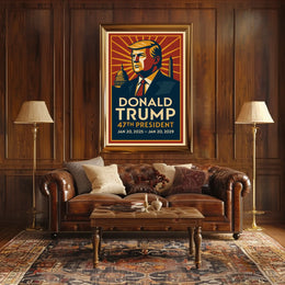 Patriotic Trump Bold Leadership Vintage Poster