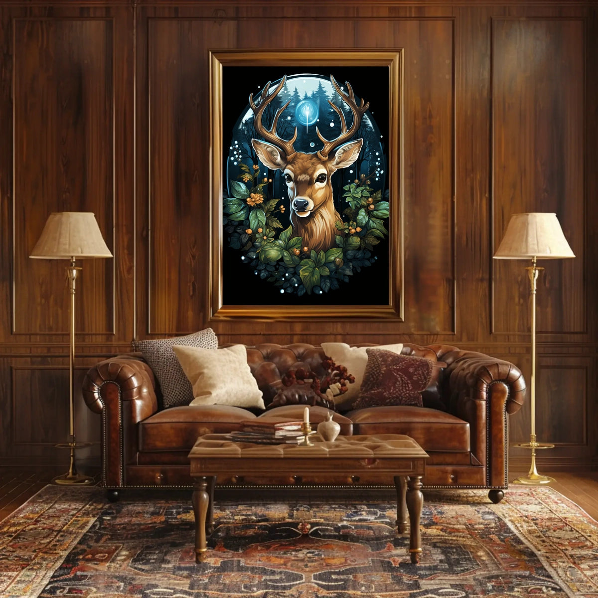 Enchanted Forest Deer Poster