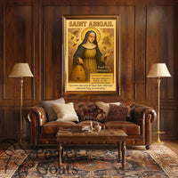 Saint Abigail Prayerful Vintage Religious Cultural or Heritage Poster