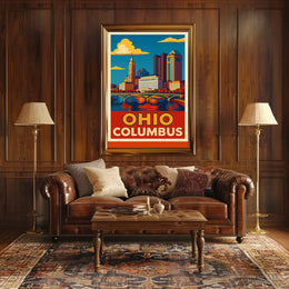 Columbus, Ohio Skyline Poster