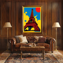 Eiffel Tower Pop Art Poster