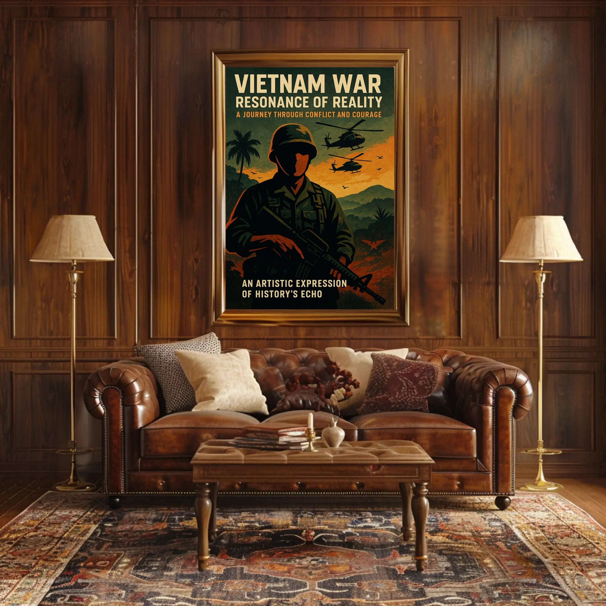 Vietnam War Vintage Poster Historical Military Print
