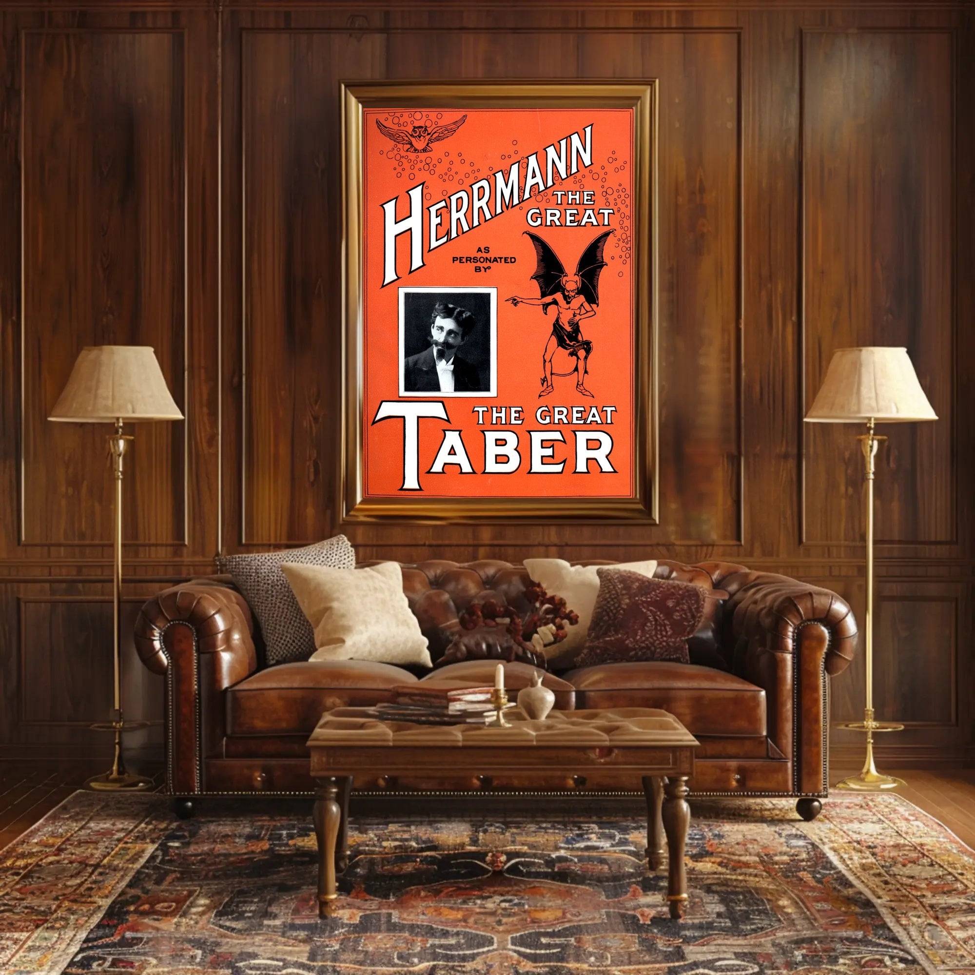 Herrmann the Great Vintage Magic Performance Poster