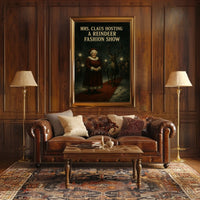 Whimsical Holiday Reindeer Fashion Show Christmas Poster