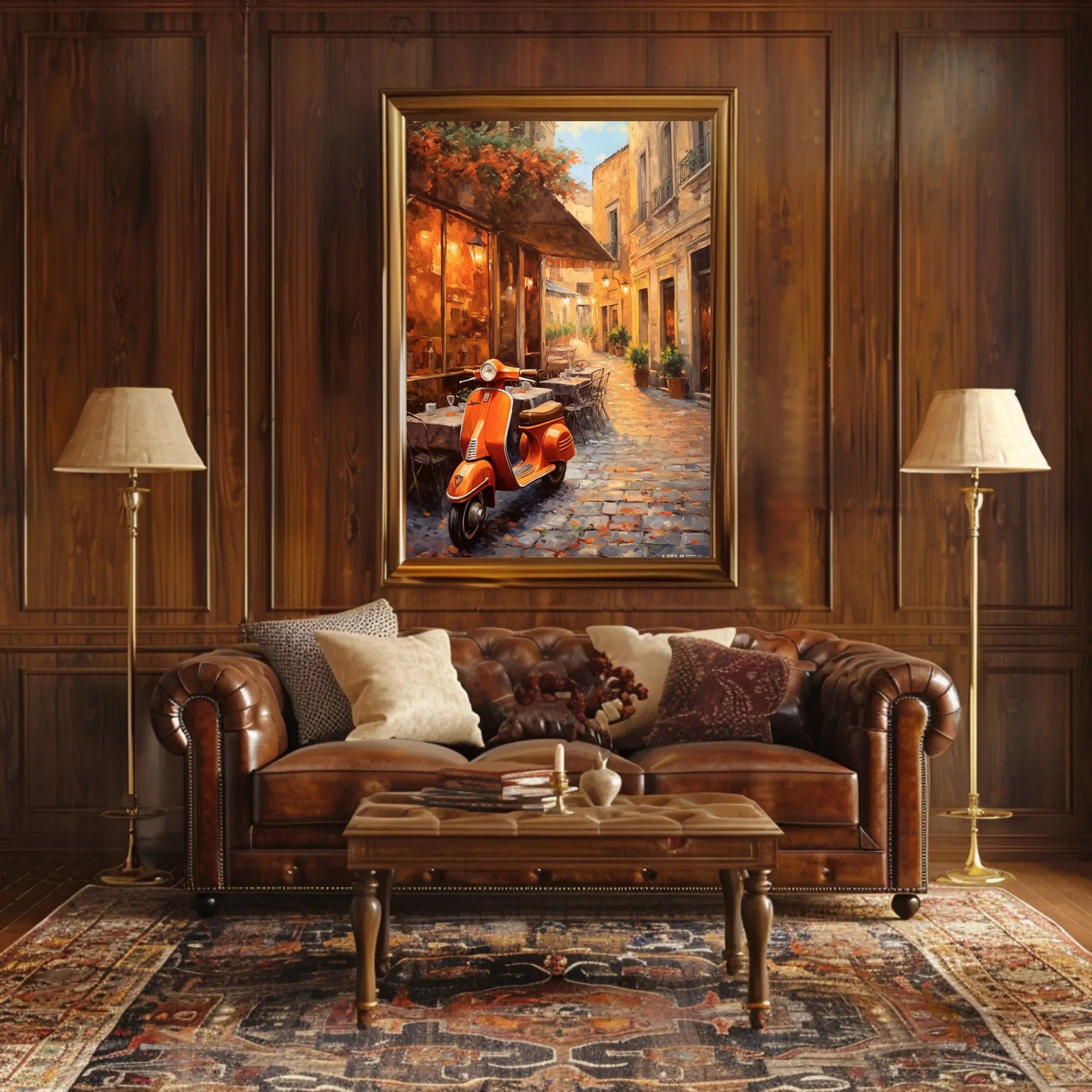 Charming European Street Scene Poster