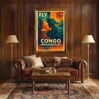 Brazzaville Adventure Travel Poster - Vibrant Cultural Exploration PosterGoat