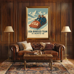 Usa Bobsled Team St. Moritz 48 Poster