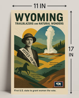 Wyoming Trailblazers and Natural Wonders Poster PosterGoat