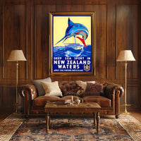 Deep Sea Sport In New Zealand Waters Poster