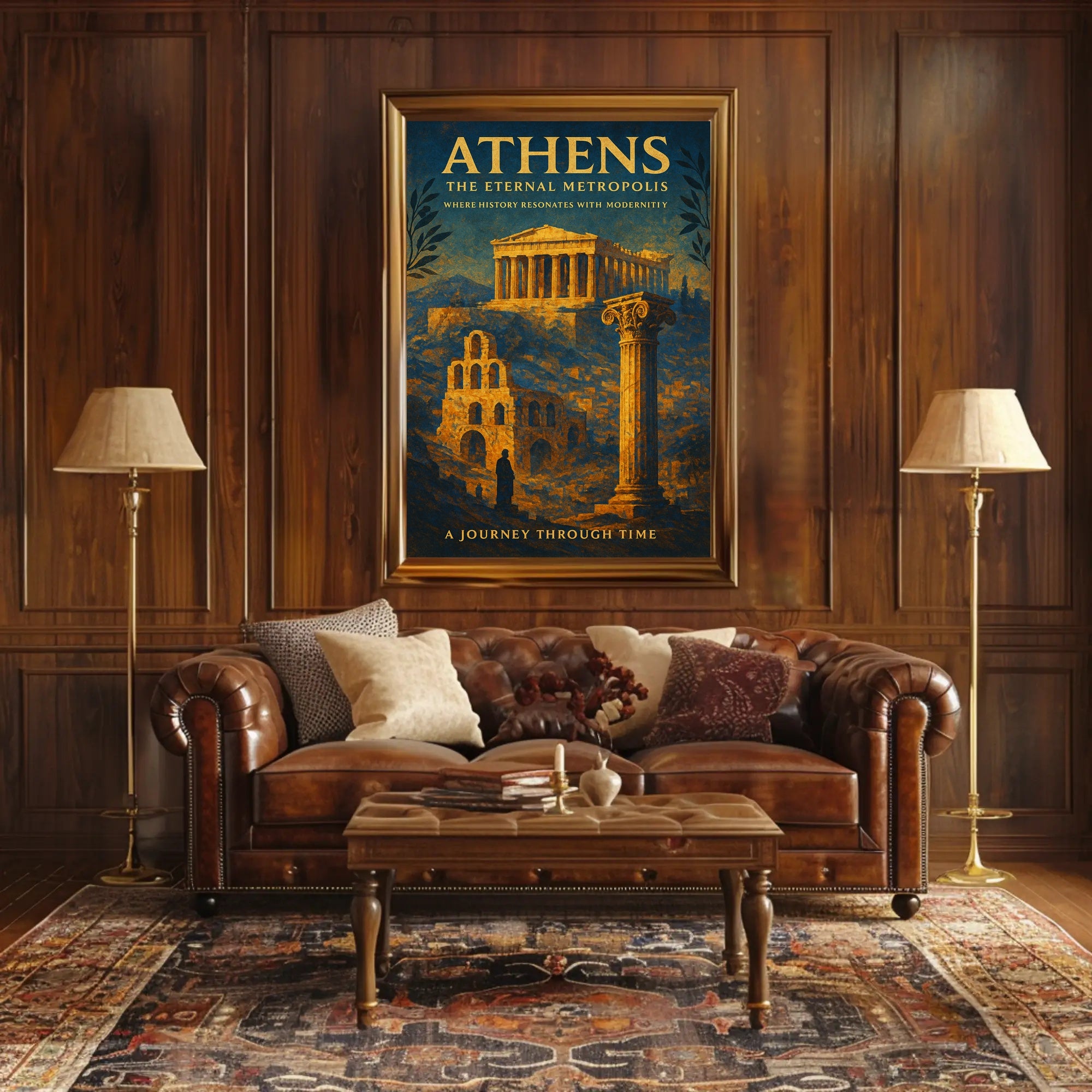 Athens Eternal Metropolis: Vintage Cultural or Heritage Poster