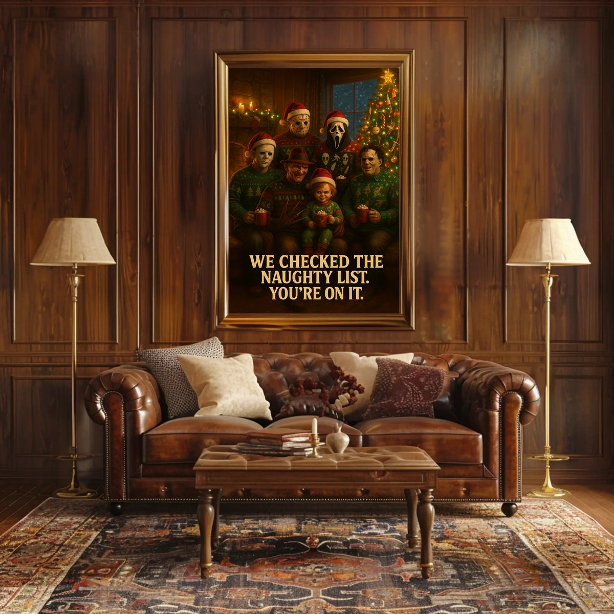 Naughty List Christmas Horror Poster