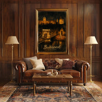 Budapest At Night Poster